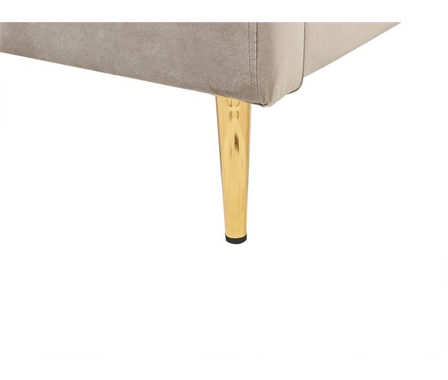 Beliani Cama com estrado Veludo CHALEIX 148x212 Cinza Claro