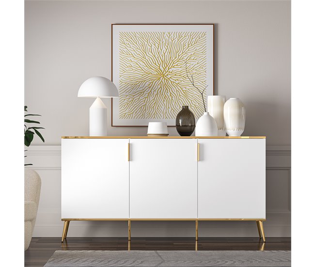 Aparador de 3 portas Zora Branco