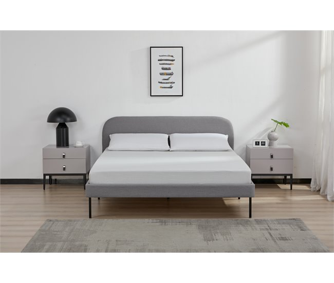 Cama STAR 150x190 cm cor cinza Cinza