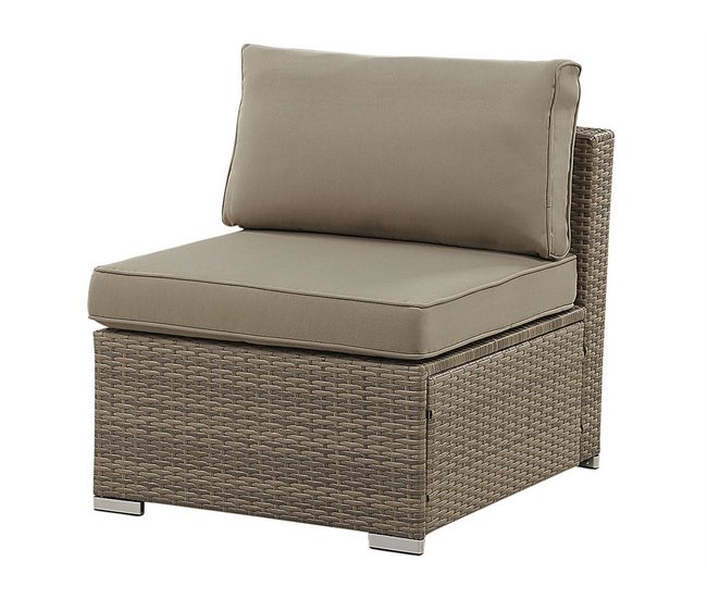 Beliani Conjunto lounge BELVEDERE Castanho