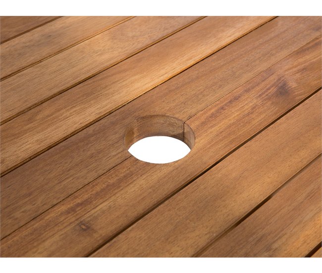 Beliani Conjunto de refeição MAUI Castanho