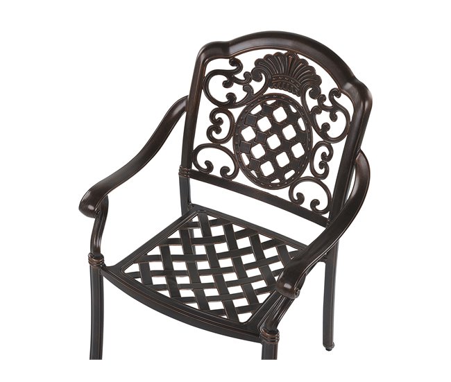 Beliani Silla de jardín SALENTO Castanho