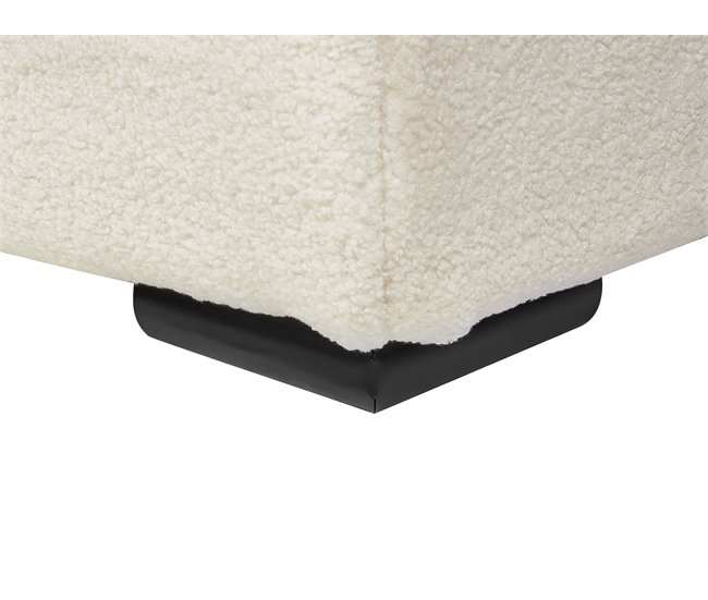 Beliani Cama de água Bouclé ROISEL 181x226 Creme