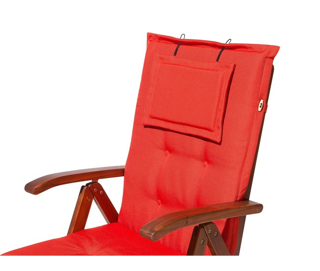 Beliani Almofada de assento para exterior TOSCANA Vermelho