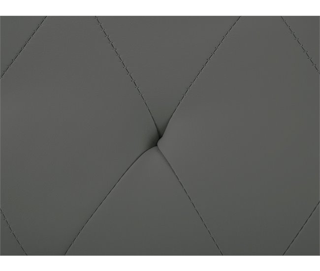 Beliani Tamborete Pele sintética ESSONNE 104x43 Cinza