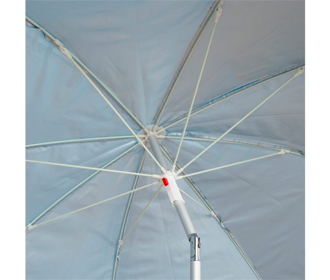 Aktive Guarda-sol de praia corta-vento de 8 nervuras Azul