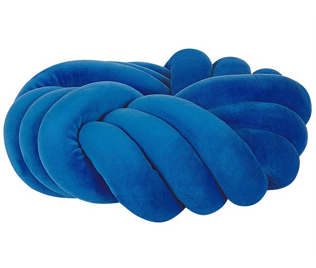 Beliani Almofada decorativa AKOLA 30x30 Azul Marino