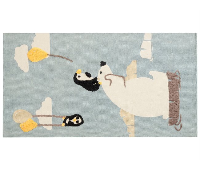 Beliani Tapetes para crianças BARUS Azul