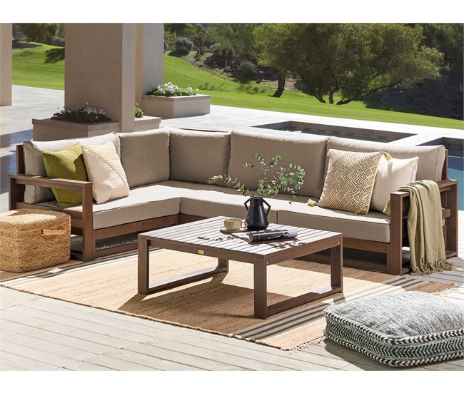 Beliani Conjunto lounge TIMOR Madeira