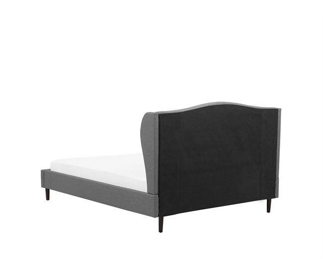 Beliani Cama com estrado Poliéster COLMAR 150x215 Cinza