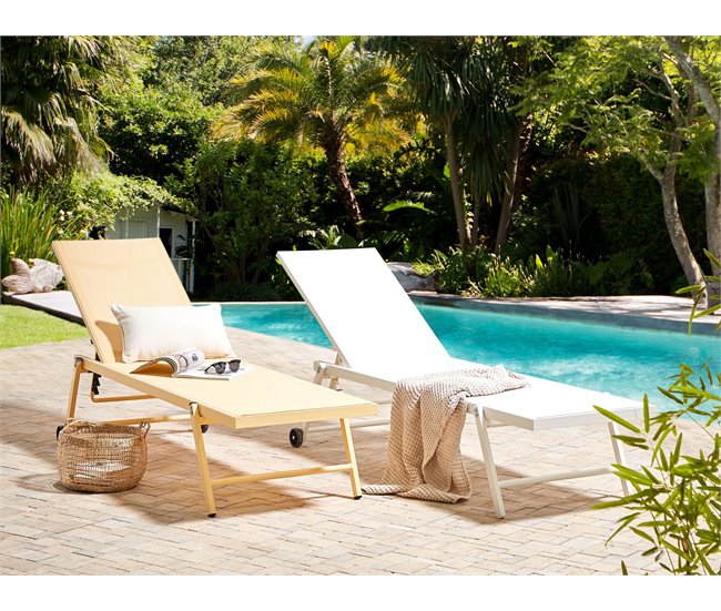 Beliani Cadeira lounge/relax PORTOFINO Amarelo