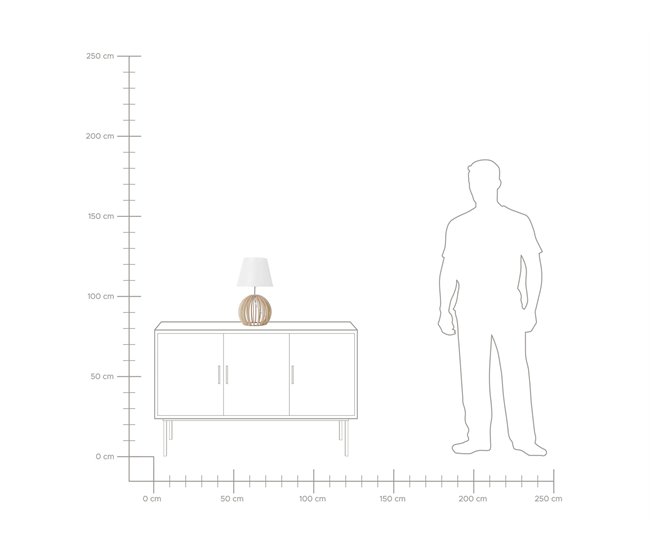 Beliani Candeeiro de mesa SAMO Branco