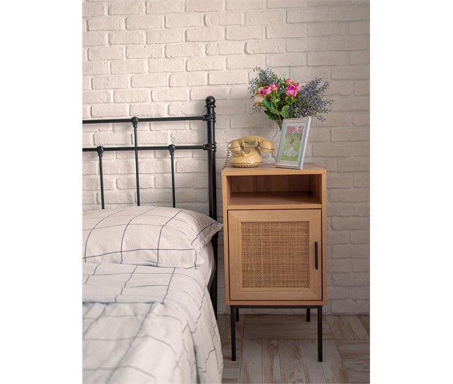 Beliani Cama com estrado Metal LYNX Preto
