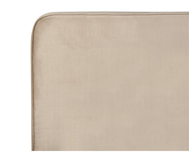 Beliani Cama com estrado Veludo VALOGNES 172x220 Bege