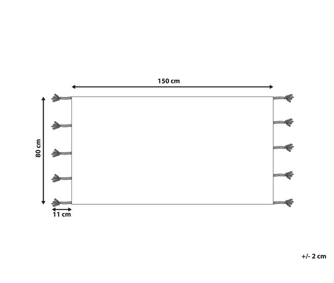 Beliani Pelos curtos DUZCE 80x150 Bege