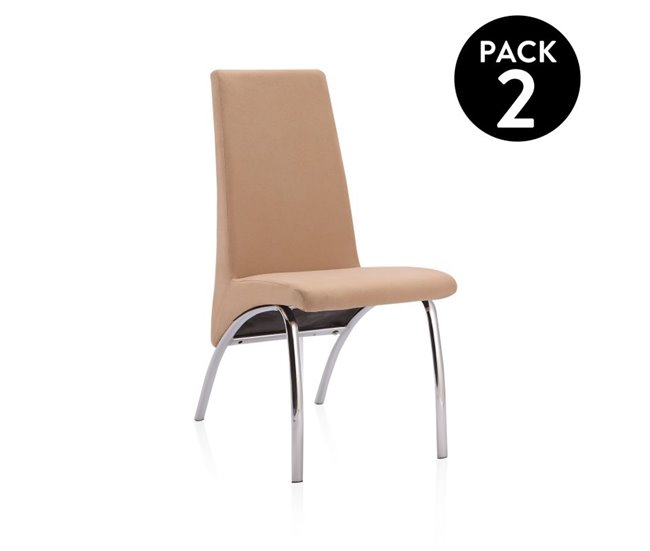  Pack 2 Cadeiras de jantar Lise Bege