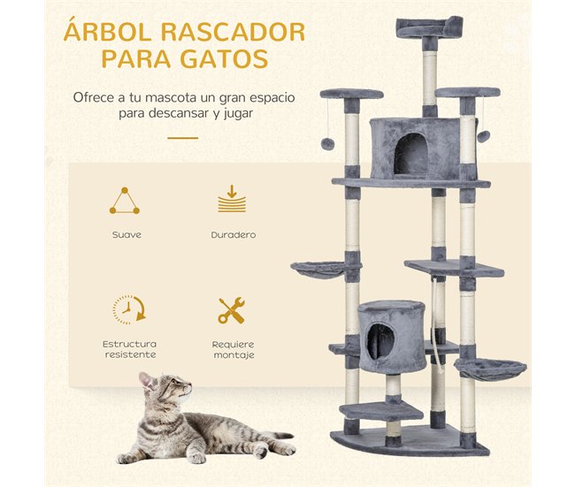 Árvore Arranhador para Gatos Cinza