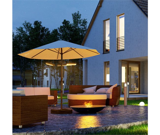 Aquecedor Elétrico de Exterior Outsunny 842-279V91BK Preto