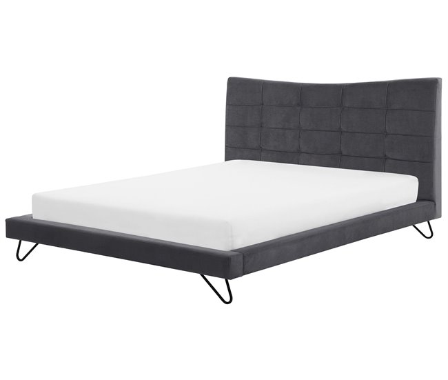 Beliani Cama com estrado Poliéster LANNION 203x223 Bege