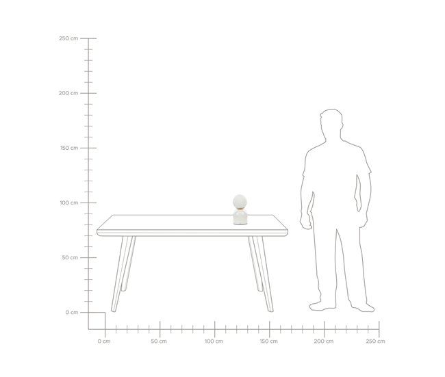 Beliani Candeeiro de mesa KIWI Branco