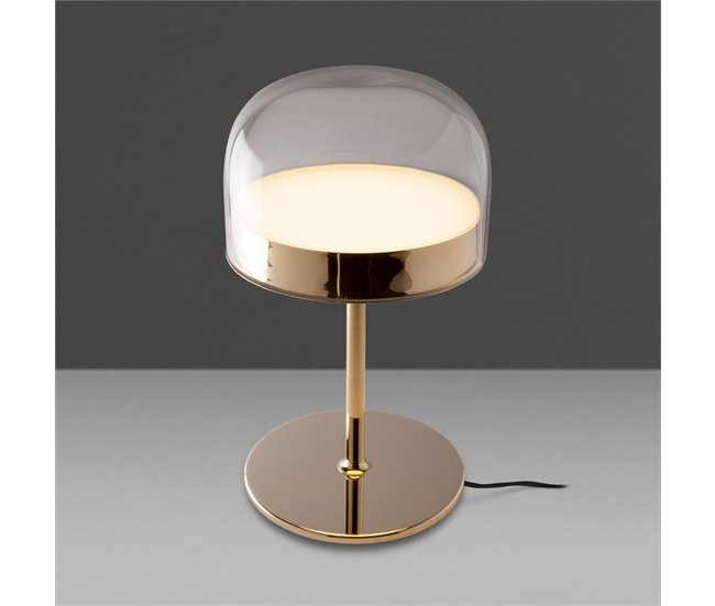 ANGEL CERDA Candeeiro de mesa em aço e vidro transparente Dourado