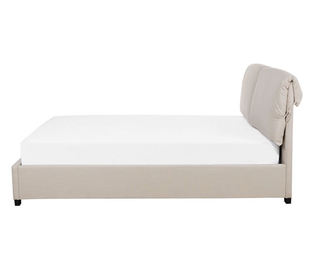 Beliani Cama com estrado Poliéster BELFORT 151x212 Bege