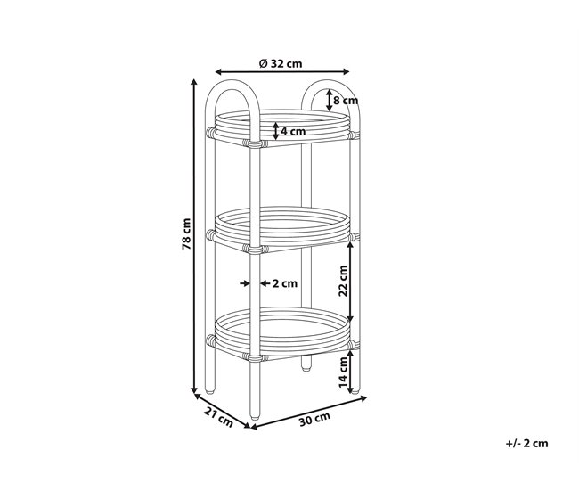 Beliani Mesa auxiliar TROOLIE Natural