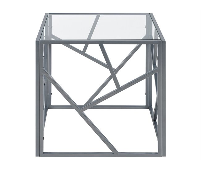 Beliani Mesa auxiliar ORLAND 50x50 Cinza