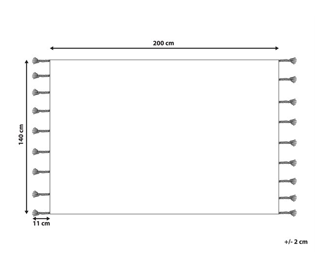 Beliani Pelos curtos DUZCE 140x200 Bege