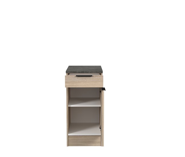Móvel inferior FUMAY 40cm com gaveta e porta Carvalho