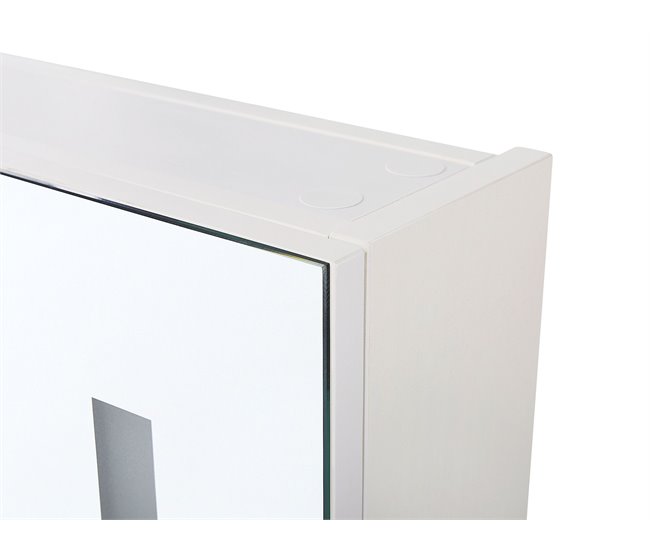 Armário de casa de banho com espelho e LED CHABUNCO Branco