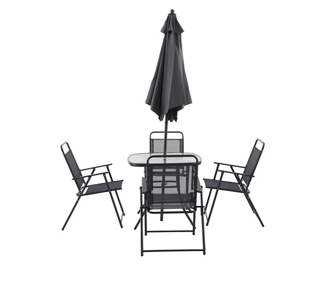 Set de jardim ROMA cor cinza escuro Cinza