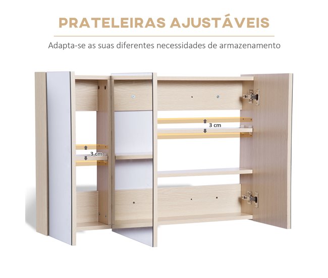 Armário Casa de Banho Melamina de Madeira kleankin Castanho