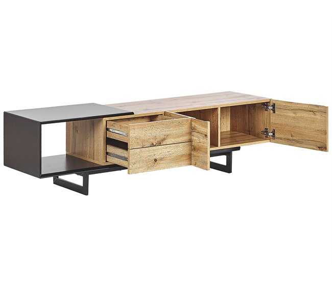 Beliani Mesa de TV FORESTER 160 Castanho