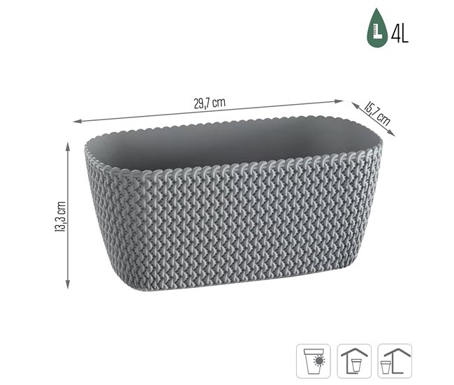 Varanda Jardinera Splofy Case 4L Cinza