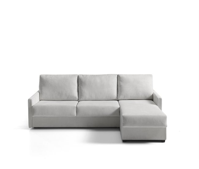 Chaise longue com cama AVA reversível 3 lugares cinza Cinza