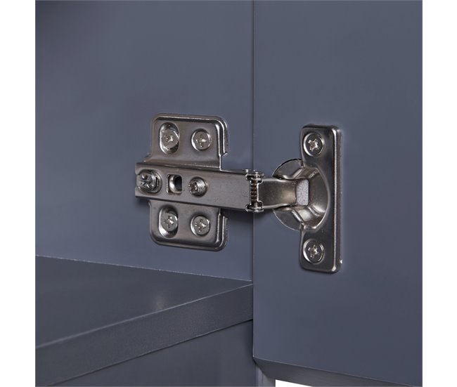 Armário de parede Overath com porta [en.casa] Cinza