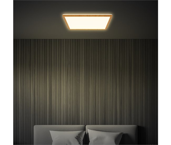 Plafon TAVA WOOD PANEL 1 LED marca BRILONER Madeira
