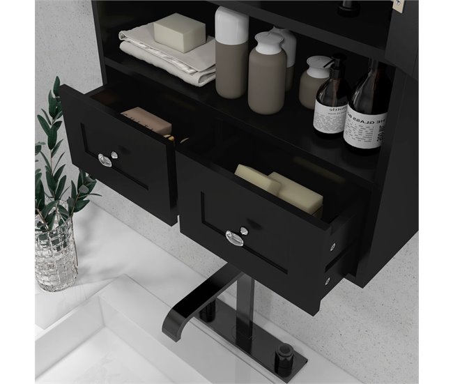 Armário Casa de Banho MDF kleankin, casa - casa de banho Preto