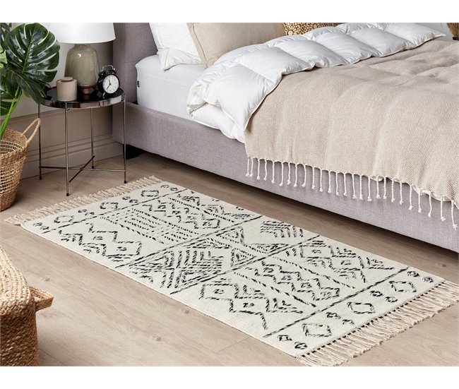 Beliani Pelos curtos ALKENT 80x150 Branco/ Bege