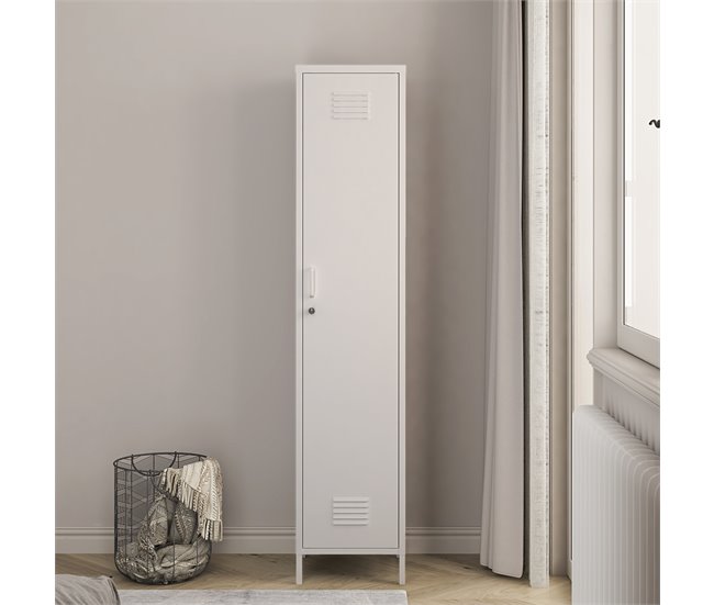 Armário de roupeiro Seinäjoki em aço 38 Branco