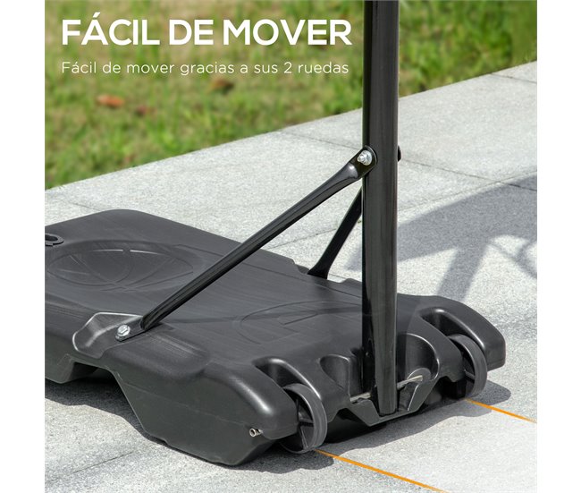 Tabela de Basquetebol Aço, PE e HDPE HOMCOM Multicor