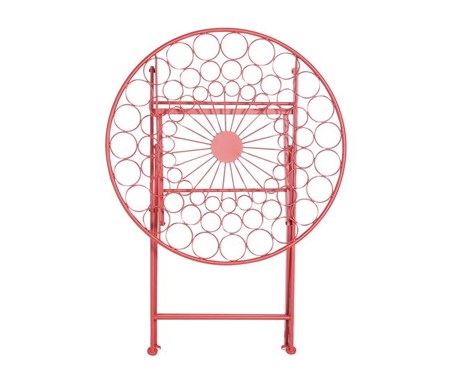 Beliani Mesa de jardim SCARIO Vermelho