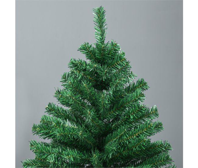 Árvore de Natal PVC e Aço HOMCOM, casa - natal Verde