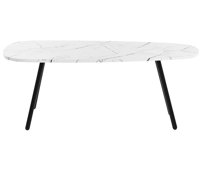 Beliani Mesa de centro BLACKPOOL 60x110 Branco
