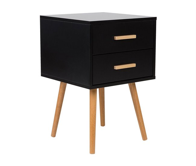 Beliani Mesa de centro ALLOA 40x40 Preto