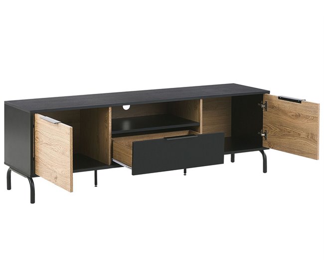 Beliani Mesa de TV ARKLEY 160 Preto