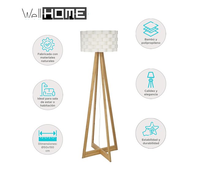 WELL HOME - Candeeiro de pé Branco