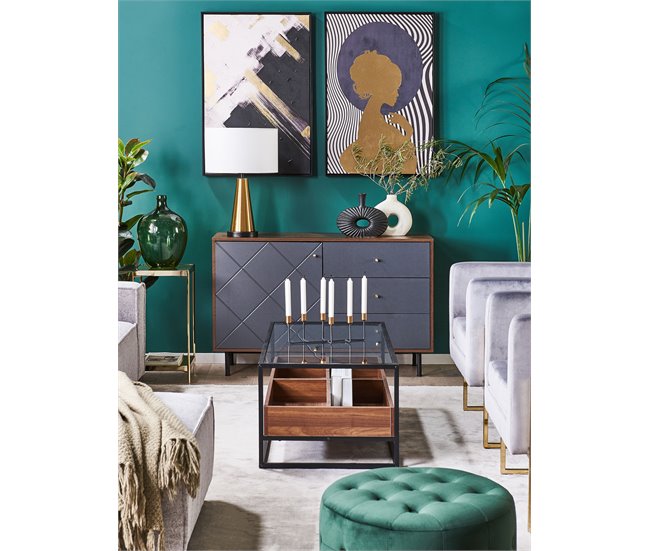 Beliani Candelabro BANGKA Preto