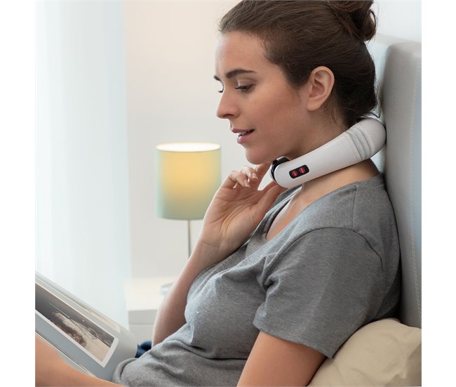 Aparelho de Massagem Eletromagnética para Pescoço e Costas Wellness Care Branco
